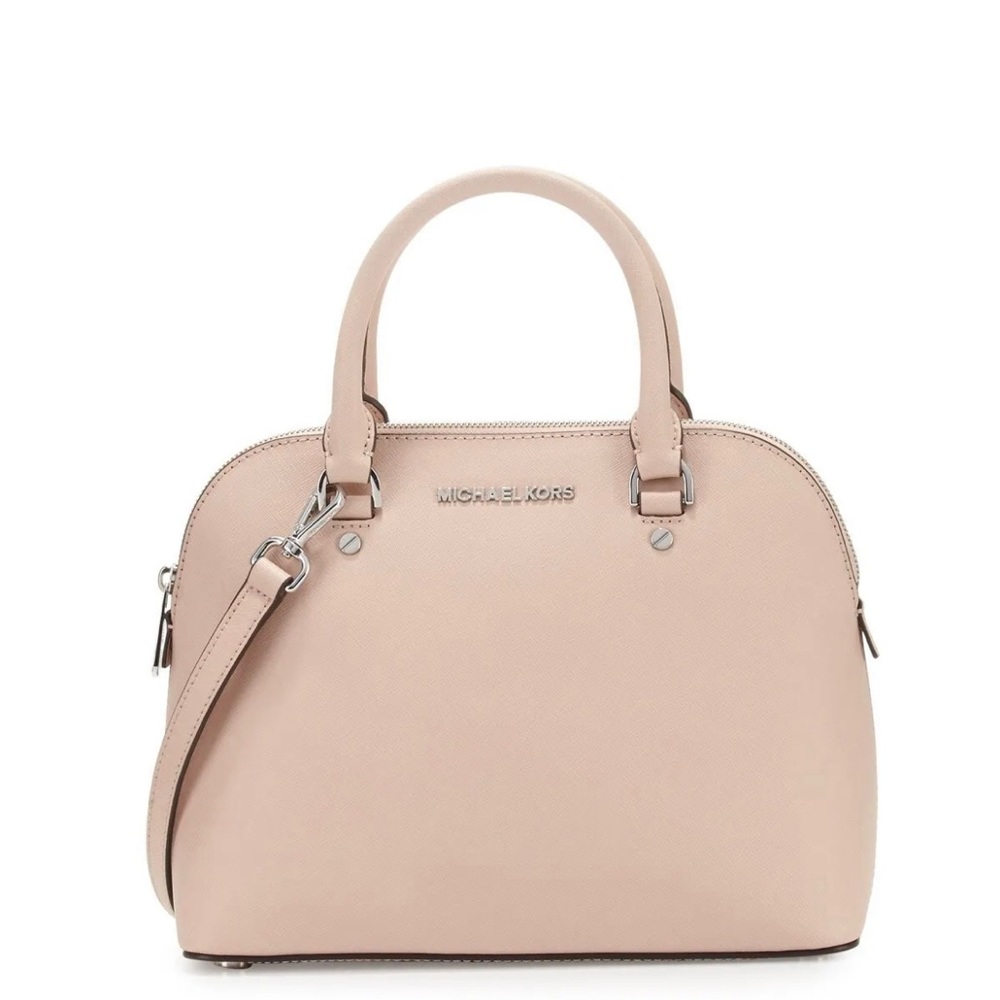Michael Kors Cindy Medium Leather Dome Satchel Handbag - NWOT
